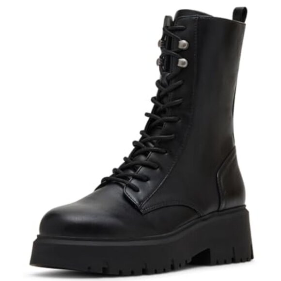 NWOT Madden Girl Women's Maisey Combat Boots, Black Paris - Picture 8 of 8